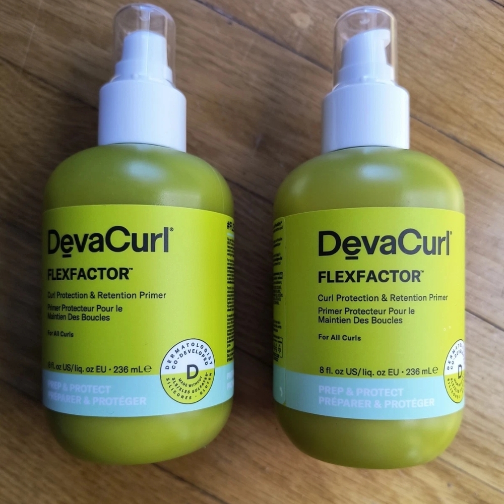 DevaCurl FlexFactor Curl Protection & Retention Primer Two Pack 8 Floz Each Pump